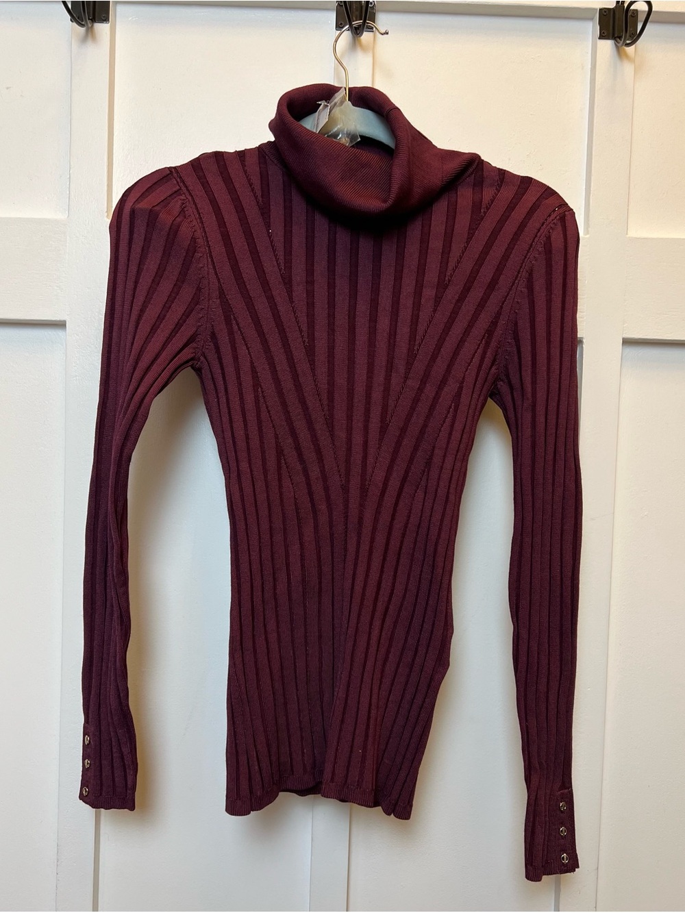 NWT White House Black Market Sz XS Purple Turtleneck Shirt Top Long Sleeve WHBM